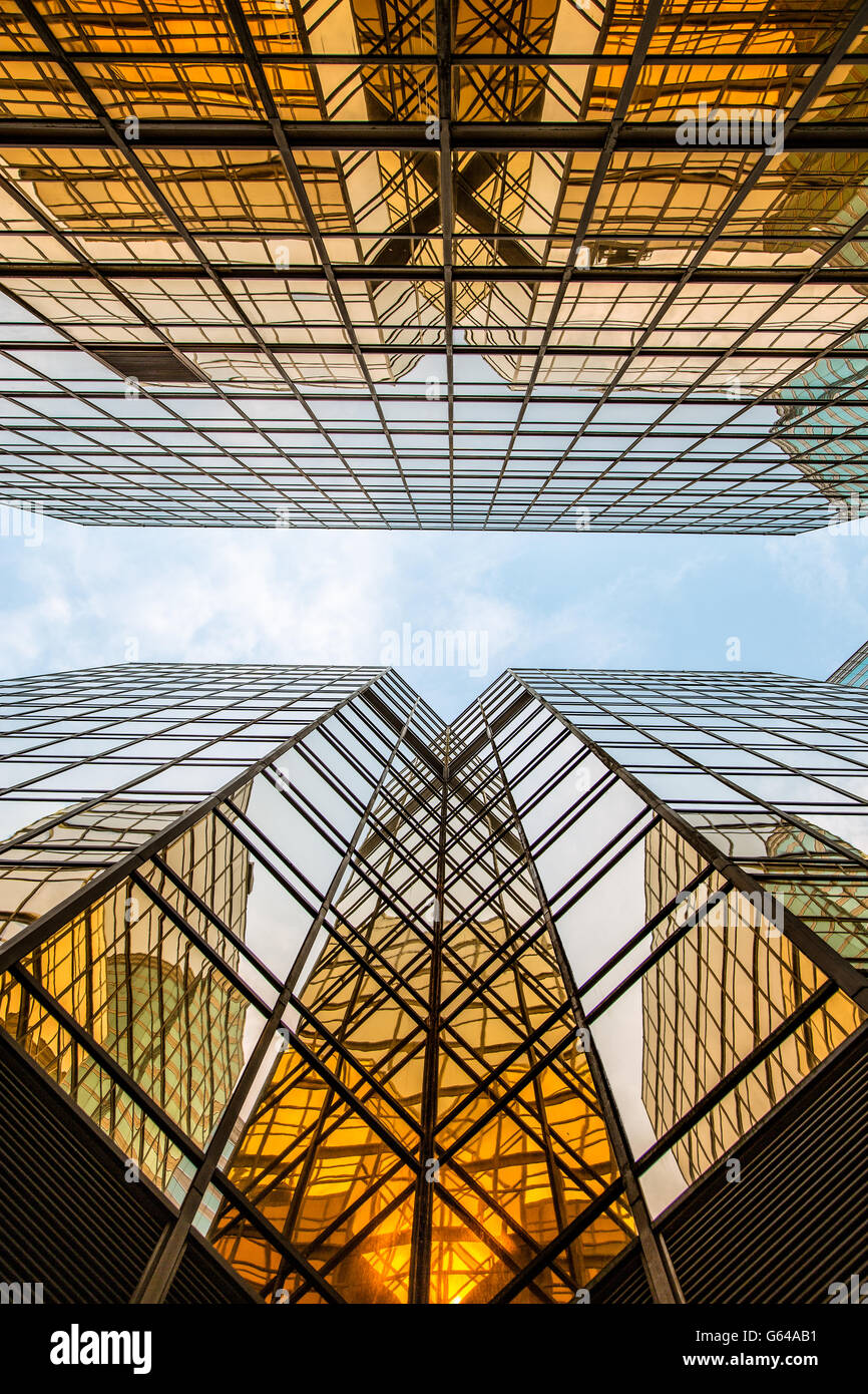 Modern Commercial Building in Golden Color Stock Photo - Alamy