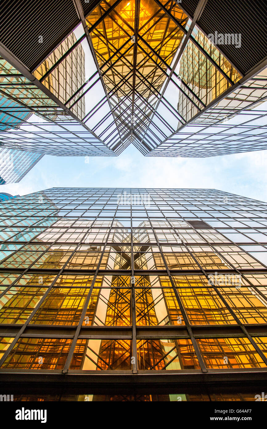 Modern Commercial Building in Golden Color Stock Photo - Alamy