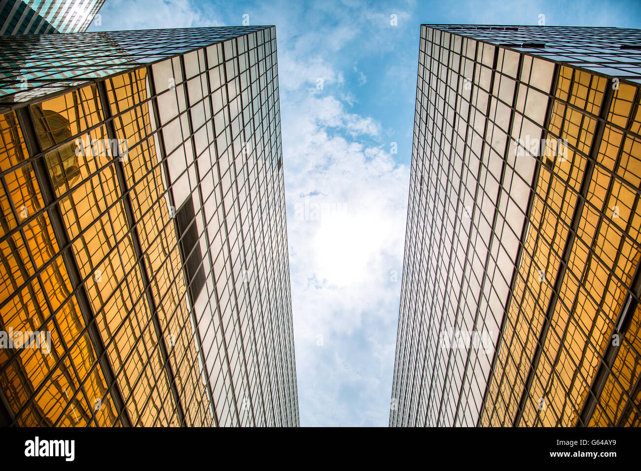 Modern Commercial Building in Golden Color Stock Photo - Alamy