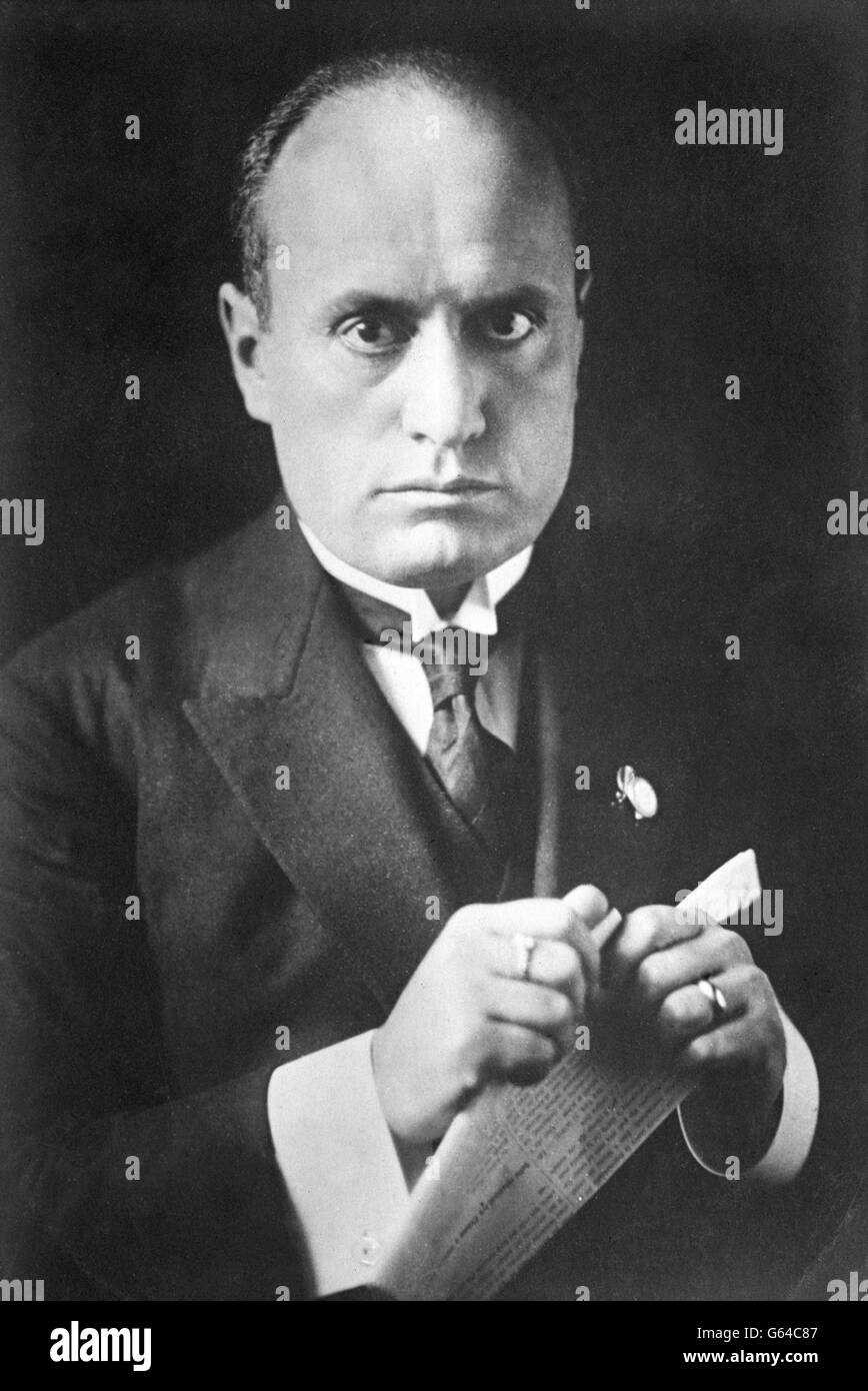 Benito Mussolini, Head of Government of Italy and Duce of Fascism Stock Photo