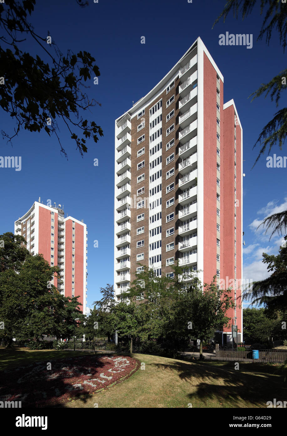 One of the three tower blocks in Lewisham Park, in SE London. They are