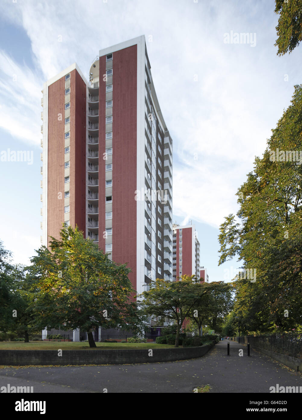 The three tower blocks in Lewisham Park, in SE London. They are owned by L&Q London Housing Association. Stock Photo