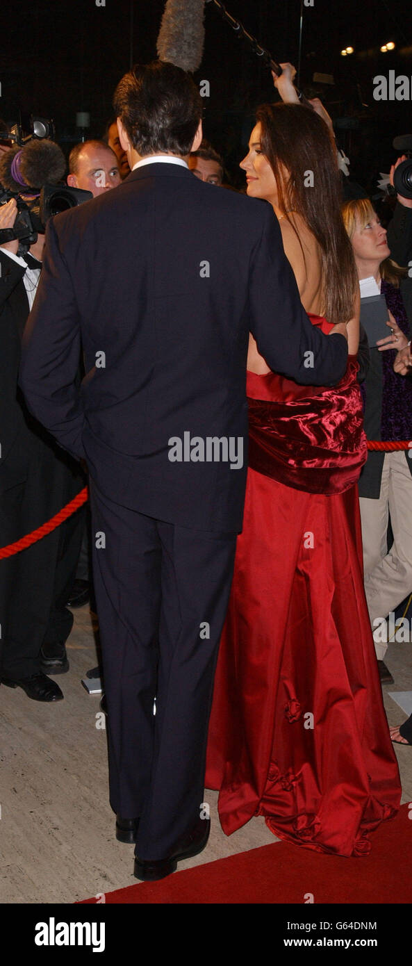 Pierce Brosnan and his partner Keely Shaye Smith arrive for World