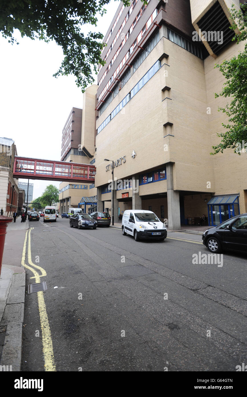 St Mary's Hospital - London - stock. St Mary's Hospital in Praed Street, London. Stock Photo