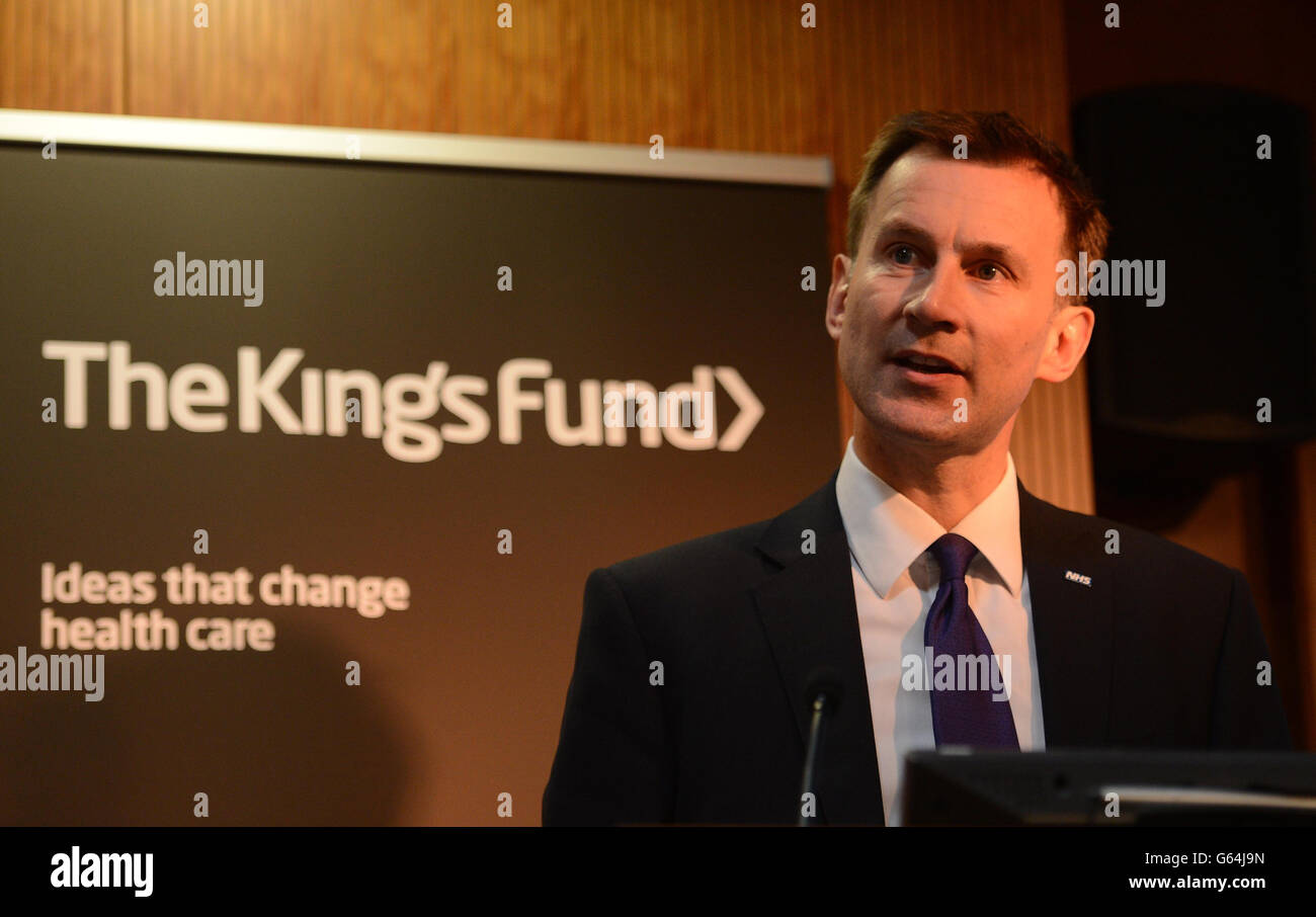 Secretary of State for Health Jeremy Hunt makes a speech on primary ...