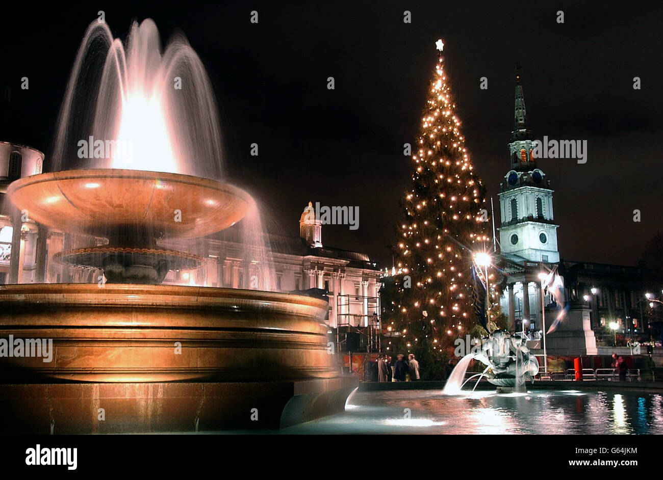 The Norwegian Christmas tree lights were switched on in London's