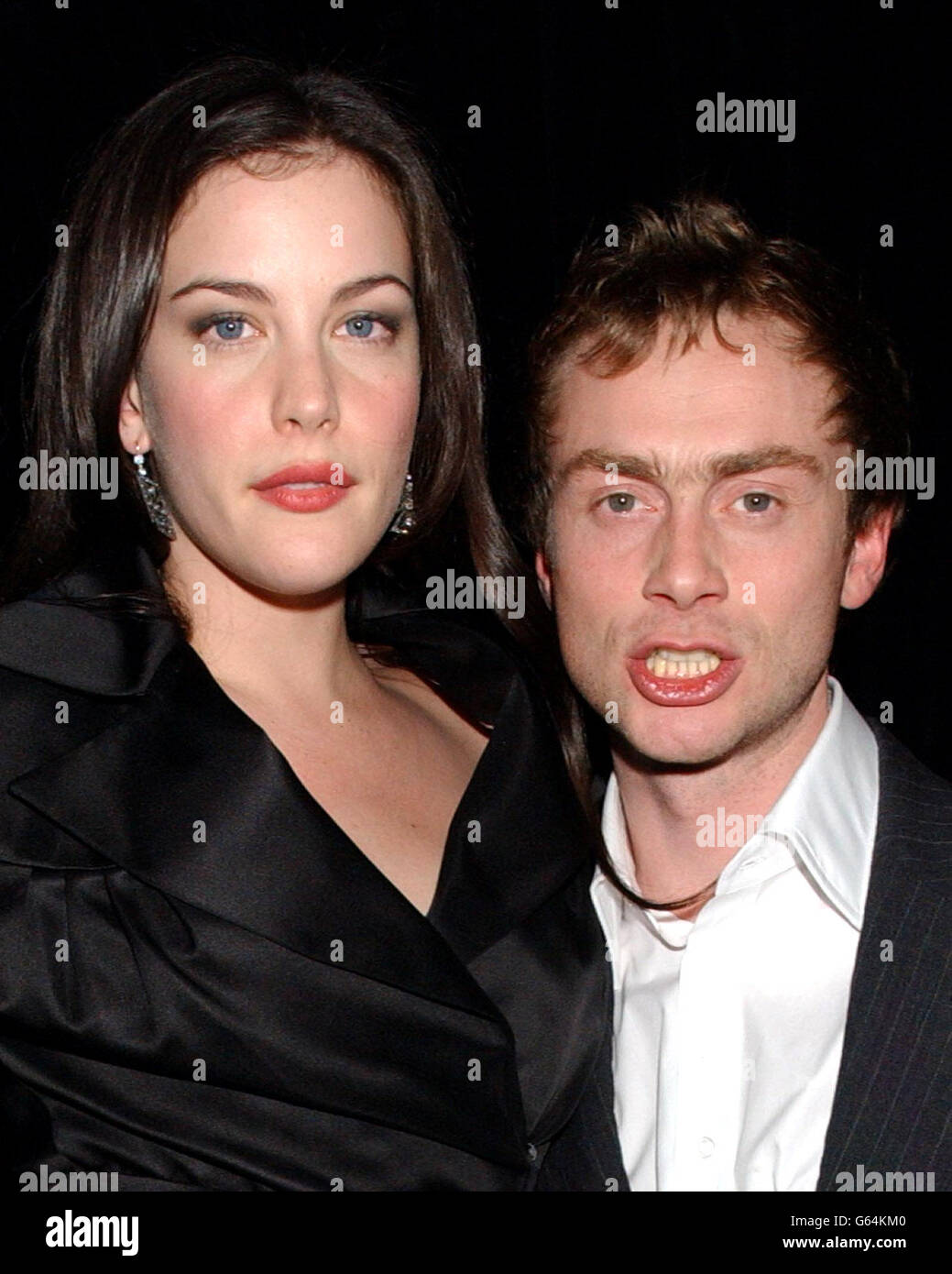 Liv Tyler & Royston Langdon arriving for the aftershow party in Leicester Square, London,following the UK premiere of Lord of the Rings: The Two Towers. Stock Photo