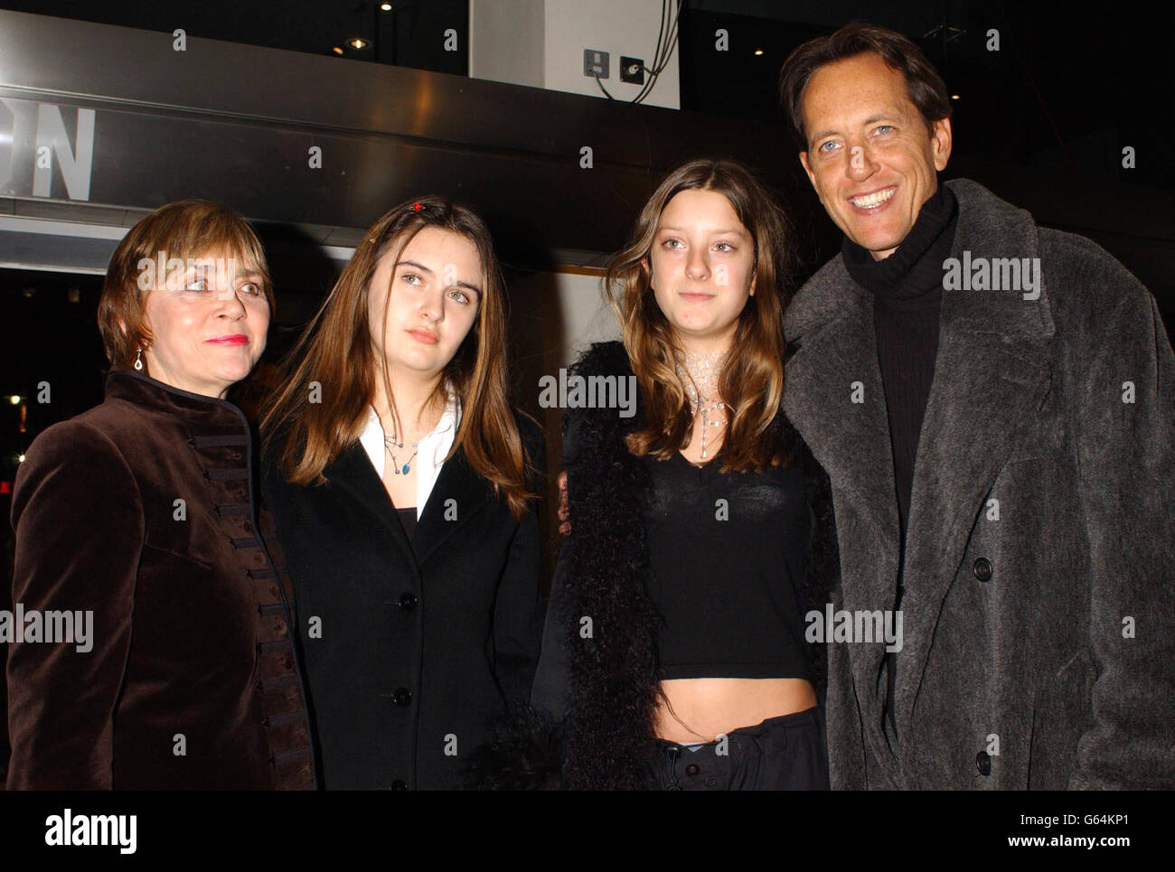 Actor Richard E. Grant and family arriving at the Odeon Leicester 
