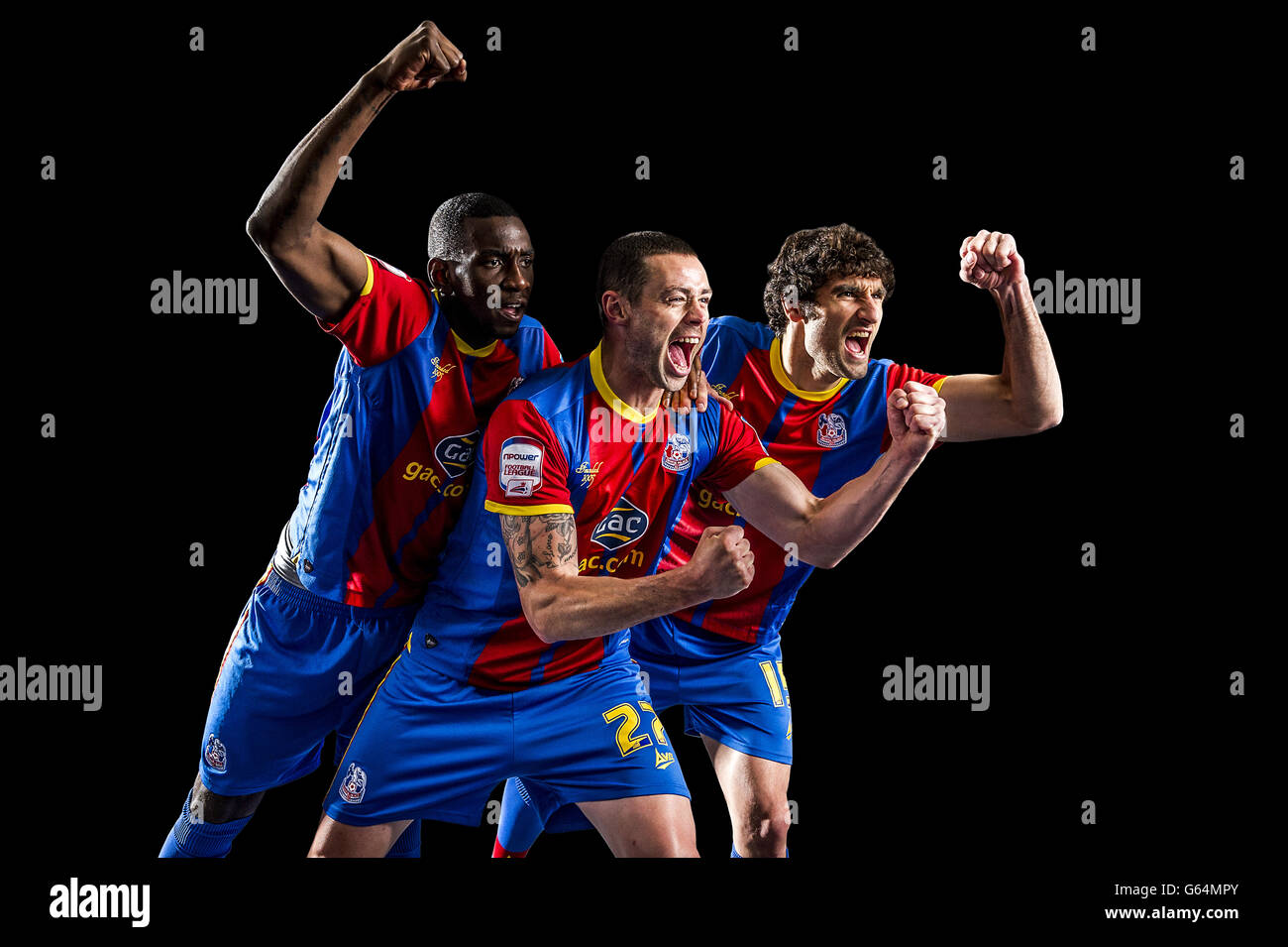 Soccer - npower Football League Championship - Crystal Palace Play Off  Feature 2012/13 - Crystal Palace Training Ground. Crystal Palace's Yannick  Bolasie, Damien Delaney and Mile Jedinak Stock Photo - Alamy