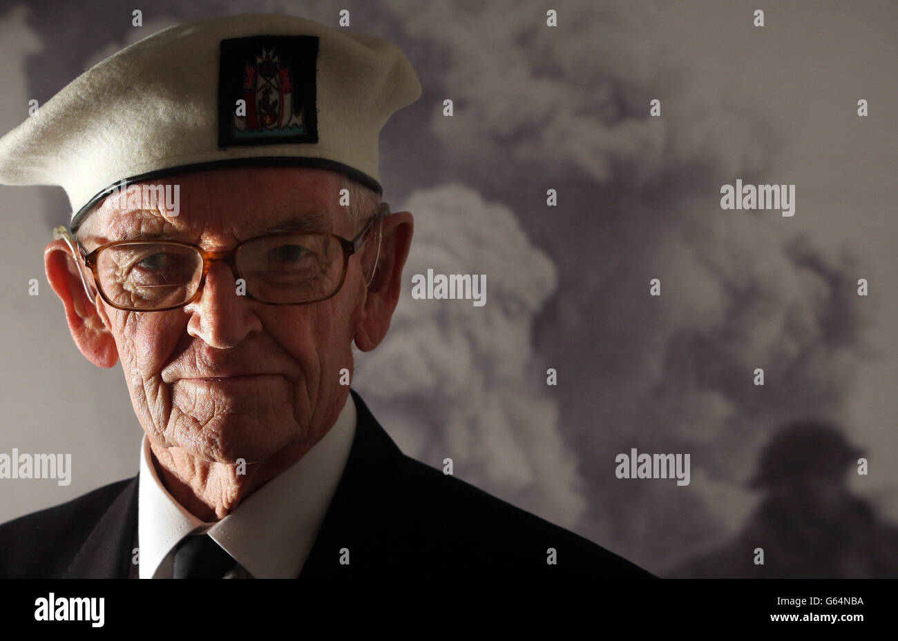 David Craig, a former merchant navy seaman, at the Arctic Convoys exhibition which opens on May 29 at the National War Museum Edinburgh Castle. The convoys sailed from Britain from in 1941 to 1945 delivering supplies to the Soviet Union. Stock Photo