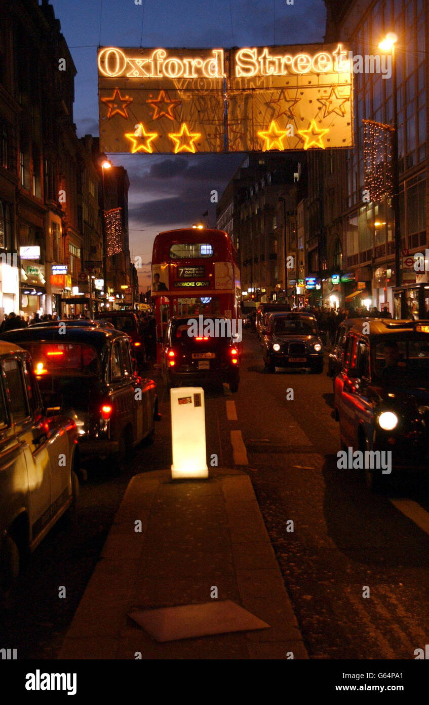 Oxford Street Lights Stock Photo Alamy