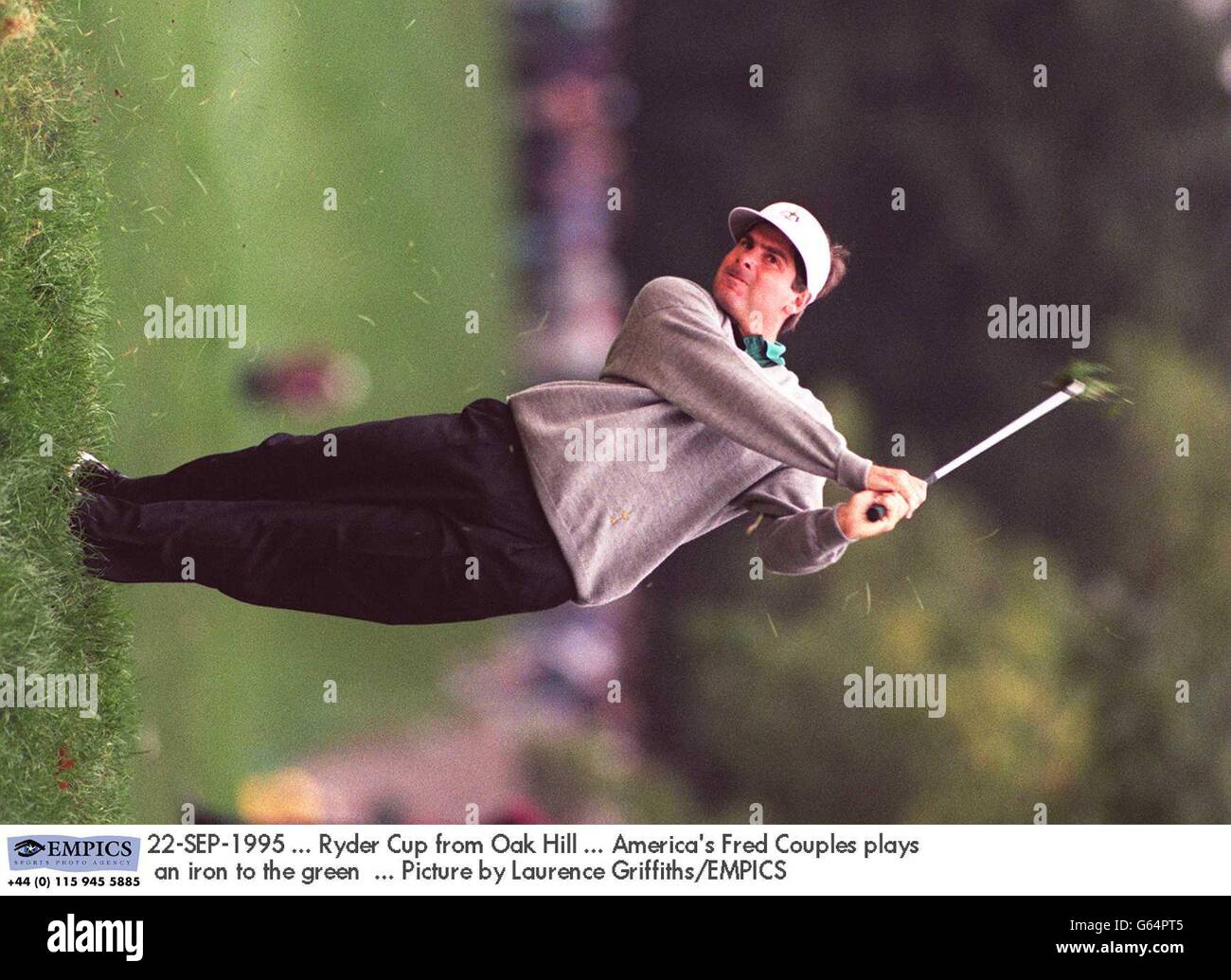 22-SEP-1995. Ryder Cup from Oak Hill. America's Fred Couples plays an iron to the green. Picture by Laurence Griffiths/EMPICS Stock Photo
