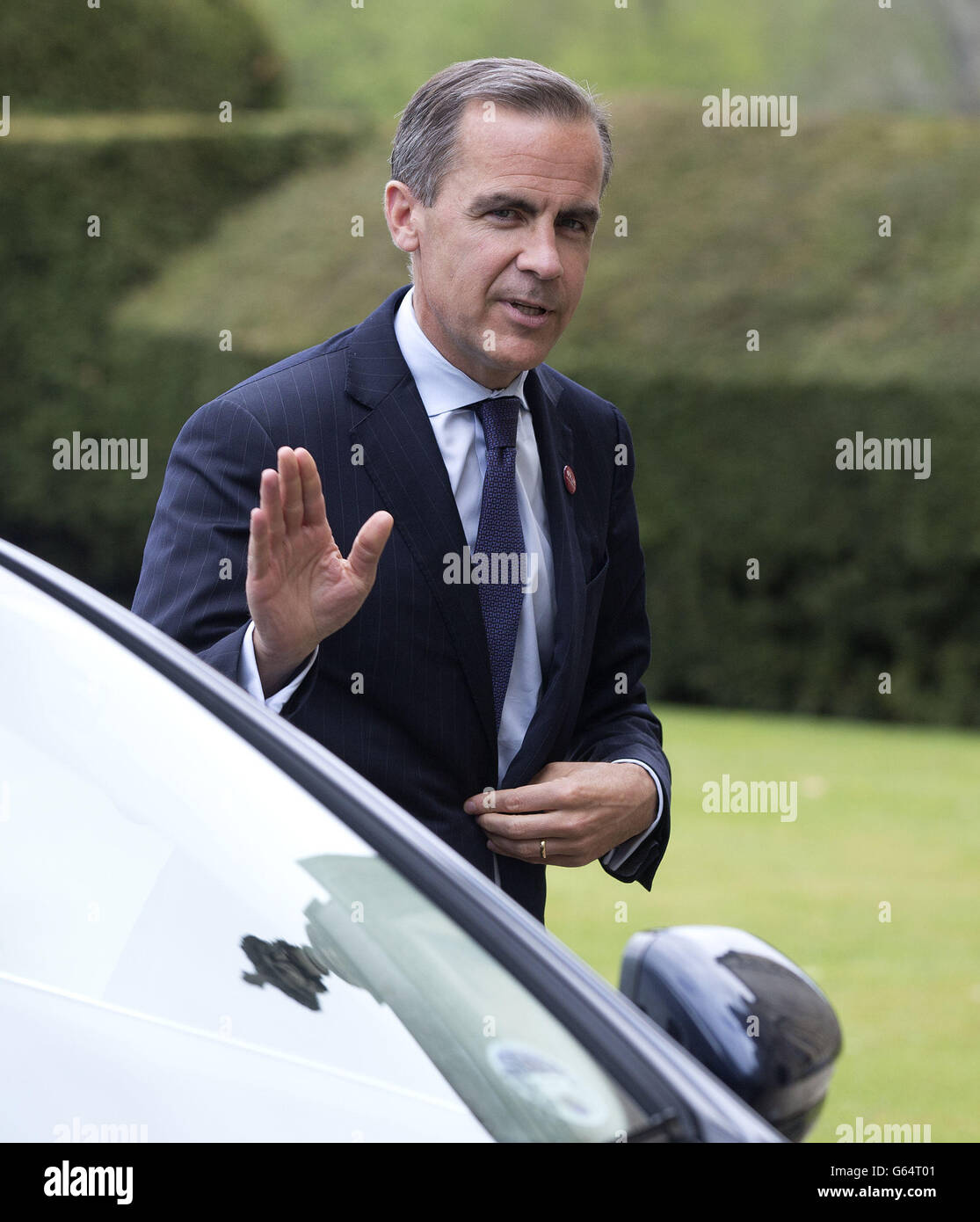 Mark Carney Governor of the Bank of Canada arrives at the G7 finance