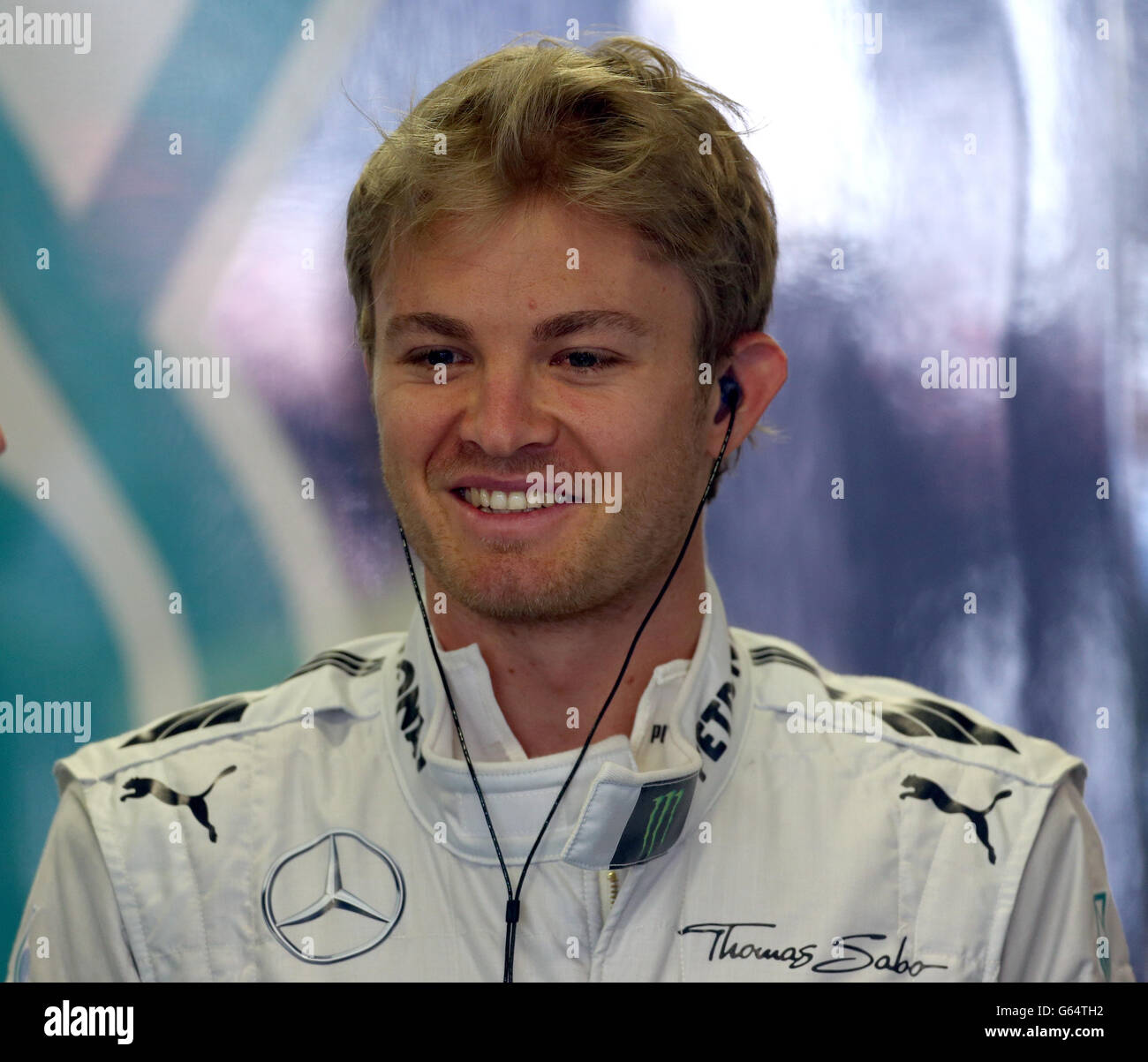 Mercedes Nico Rosberg during practice at the Circuit de Catalunya ...