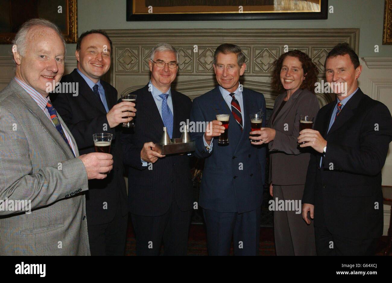 Prince Charles beer tasting Stock Photo