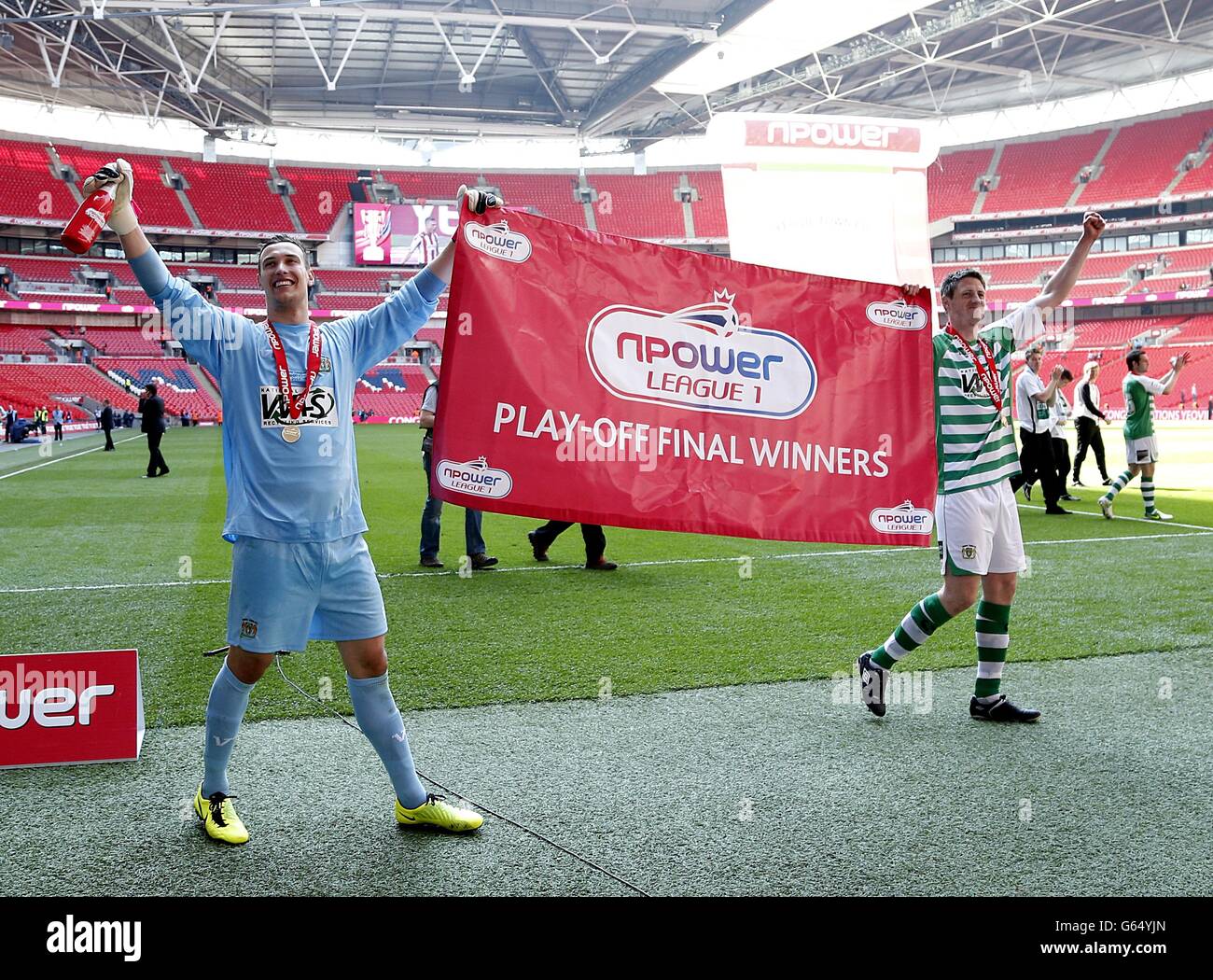 Soccer - npower Football League One - Play Off - Final - Brentford v Yeovil Town - Wembley Stadium Stock Photo