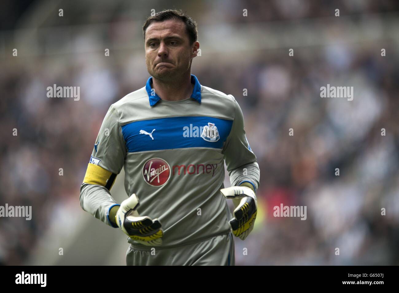 Newcastle United's Steve Harper during the Barclays Premier League match at St James' Park, Newcastle. Stock Photo