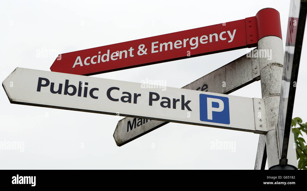 Accident and Emergency Signage Stock Photo Alamy