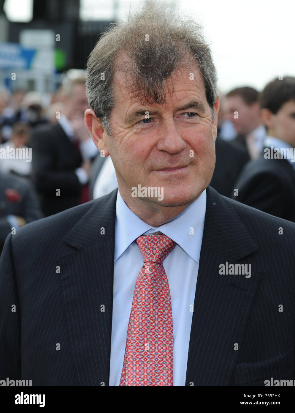JP McManus after horse Magician won the Tattersalls Irish 2,000 Guineas during the Tattersalls Irish 2000 Guineas Day at Curragh Racecourse, County Kildare. Stock Photo