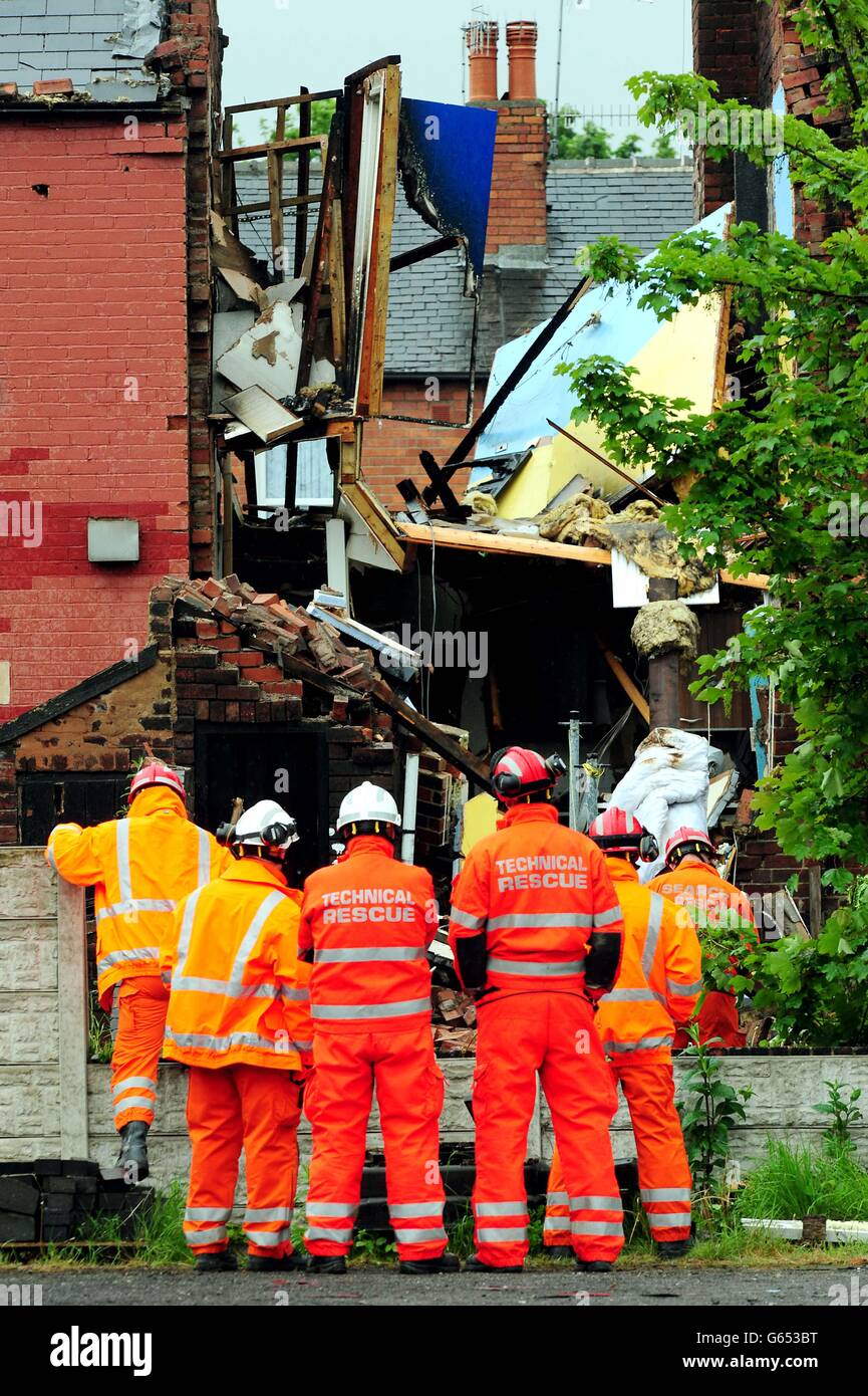 General view of damage to house in Dundas Road, Tinsley, Sheffield