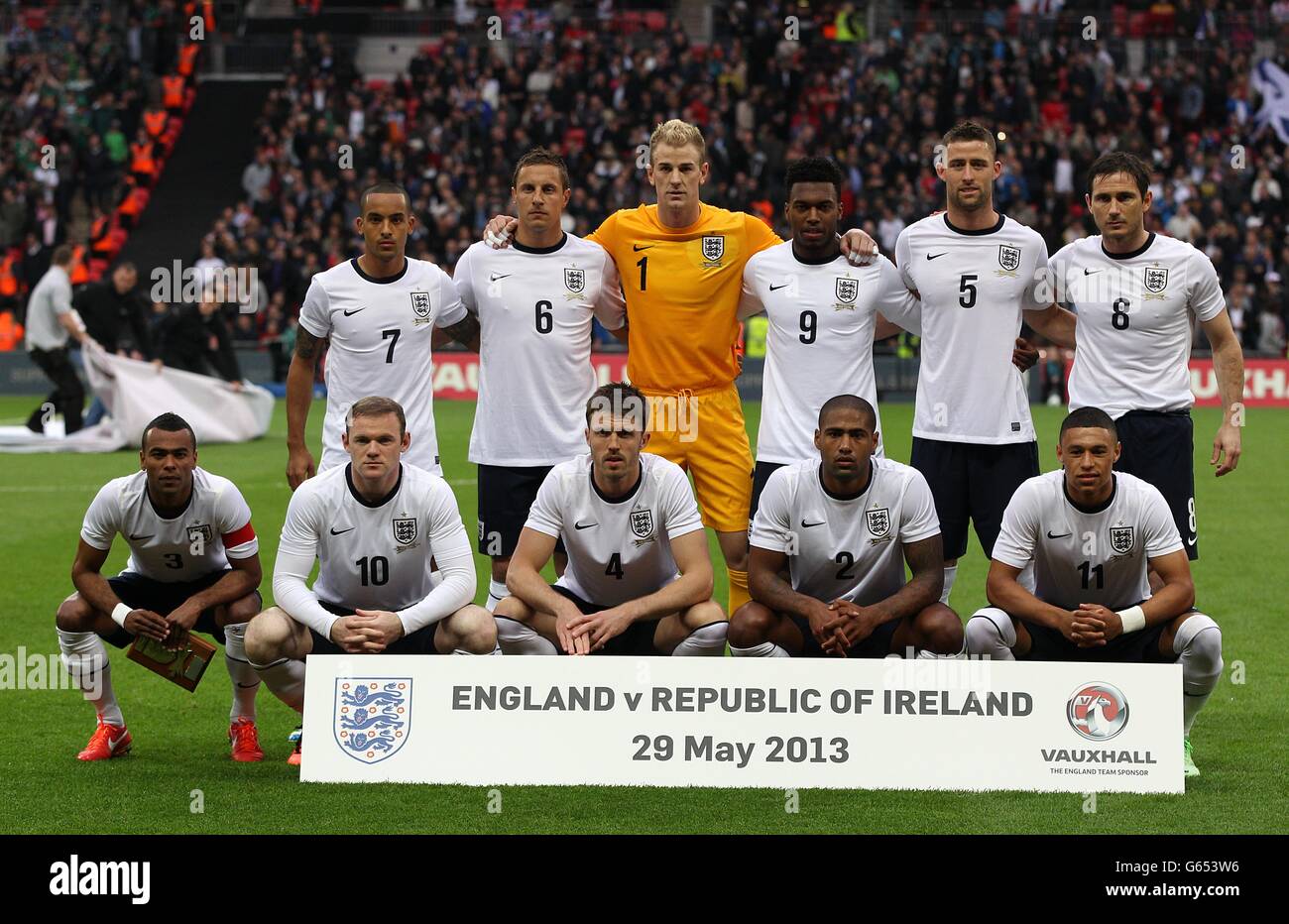 England team group top row left to right theo walcott hires stock