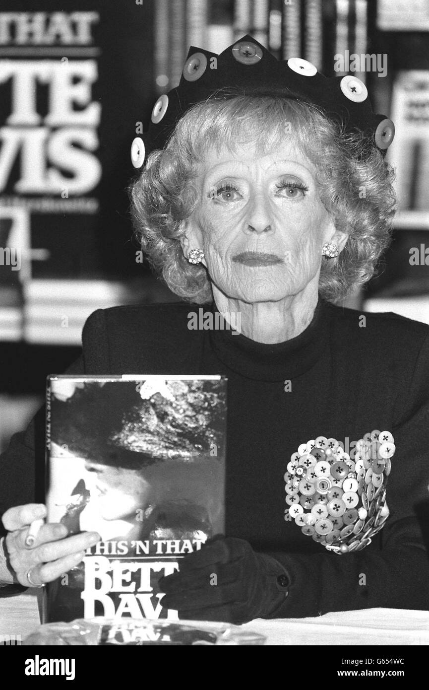 Bette Davis' book signing. Stock Photo