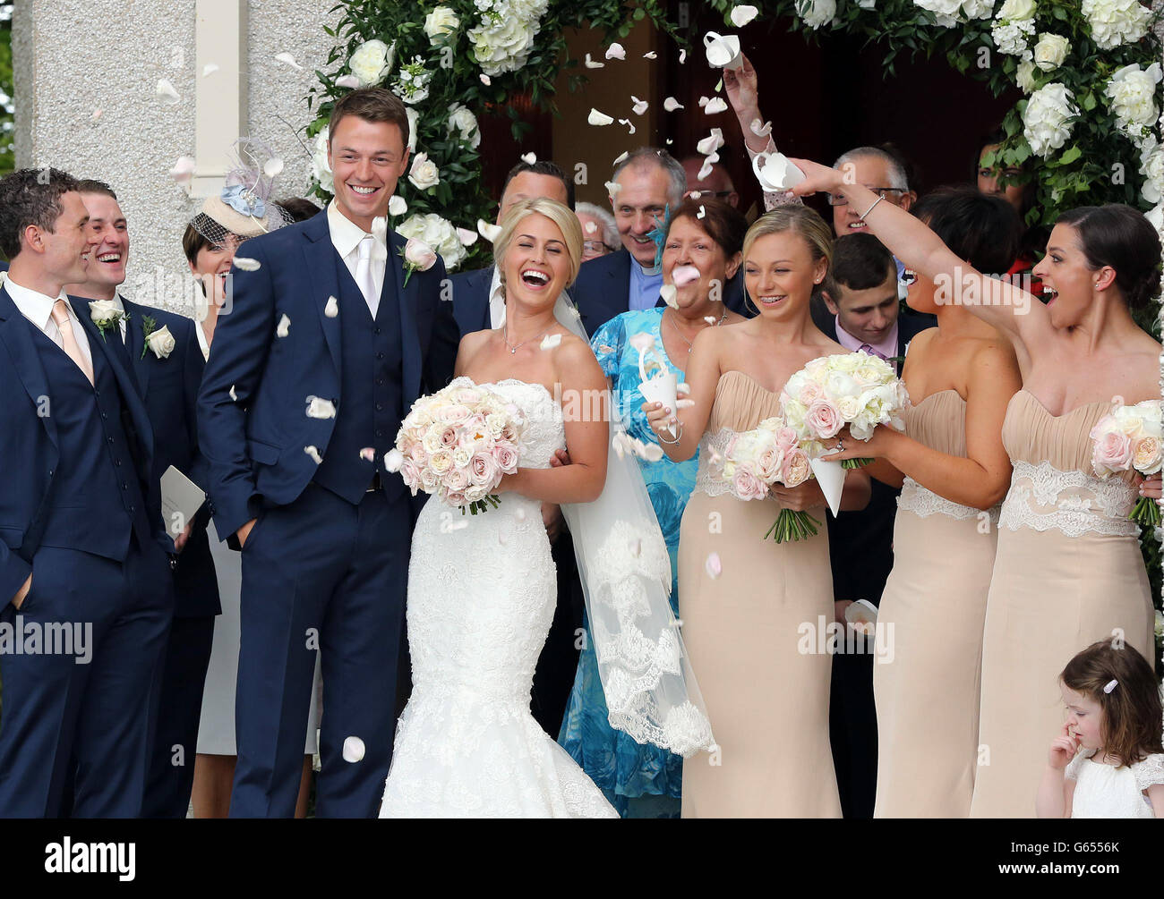 Jonny Evans wedding Stock Photo