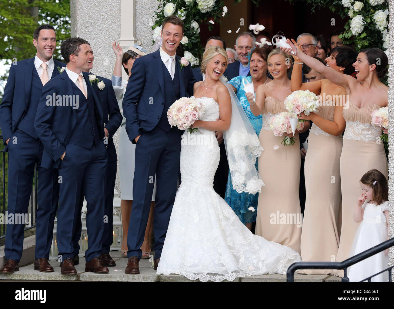 Jonny Evans wedding Stock Photo