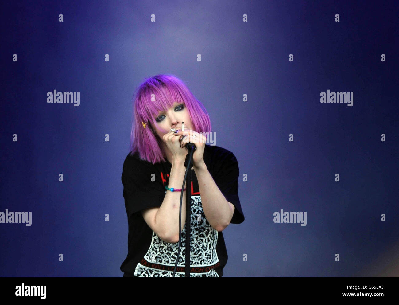 Alice Glass of Crystal Castles performs at the Forbidden Fruits Festival  2013 in the grounds of the Royal Hospital in Kilmainham, Dublin Stock Photo  - Alamy