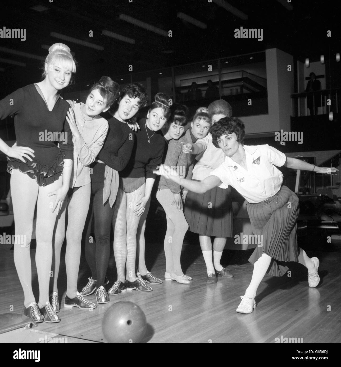 Peggy kent teaches ten pin bowling at the wembley stadium bowl hires