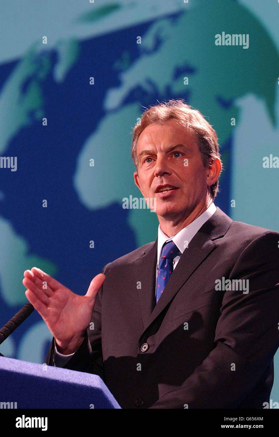 Prime Minister, Tony Blair, during his speech to the Foreign and