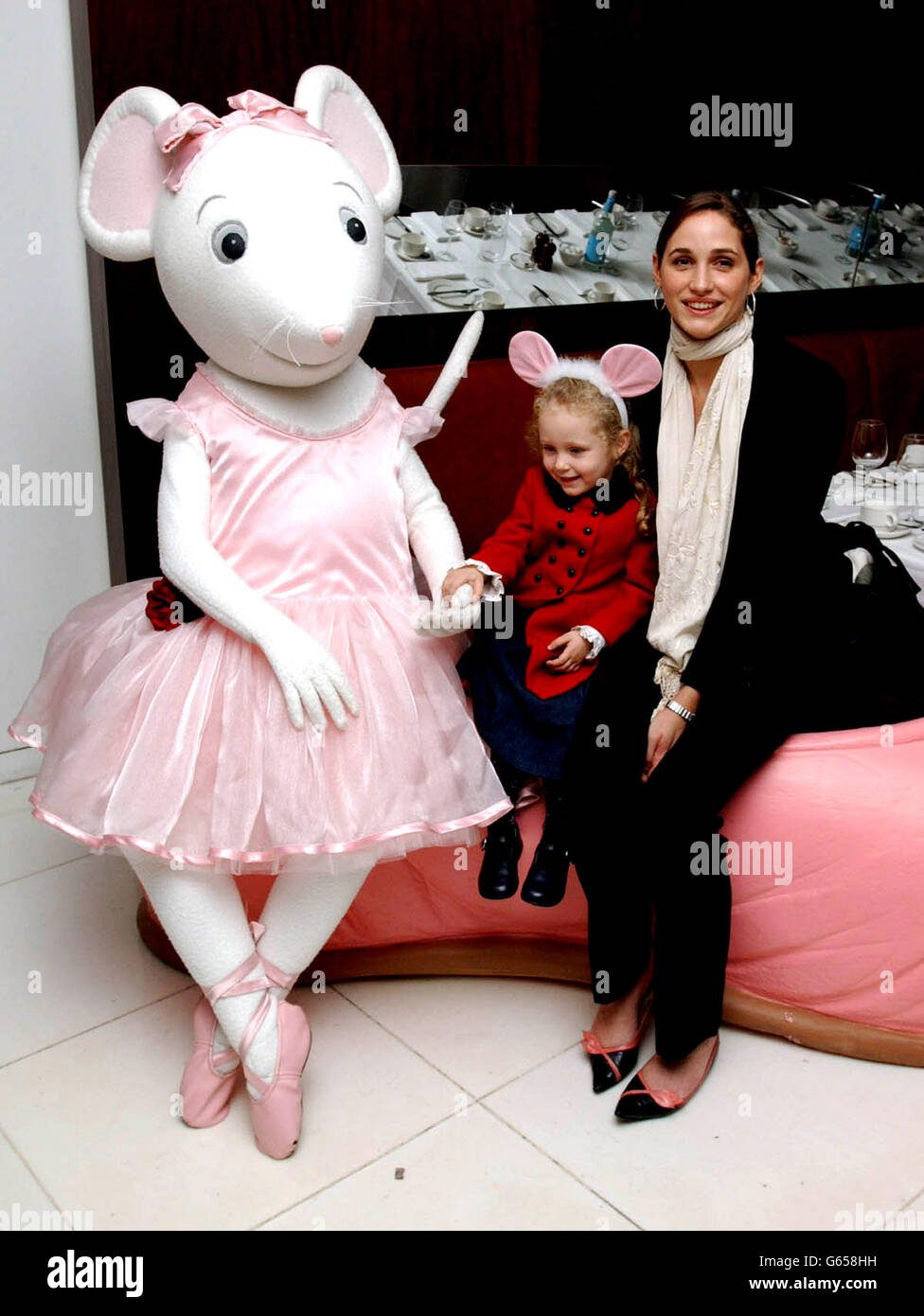 Model Rosemary Ferguson and Elfie pose with children's TV star Angelina  Ballerina during the Nutcracker premiere pre-performance party at the  Coliseum in London Stock Photo - Alamy