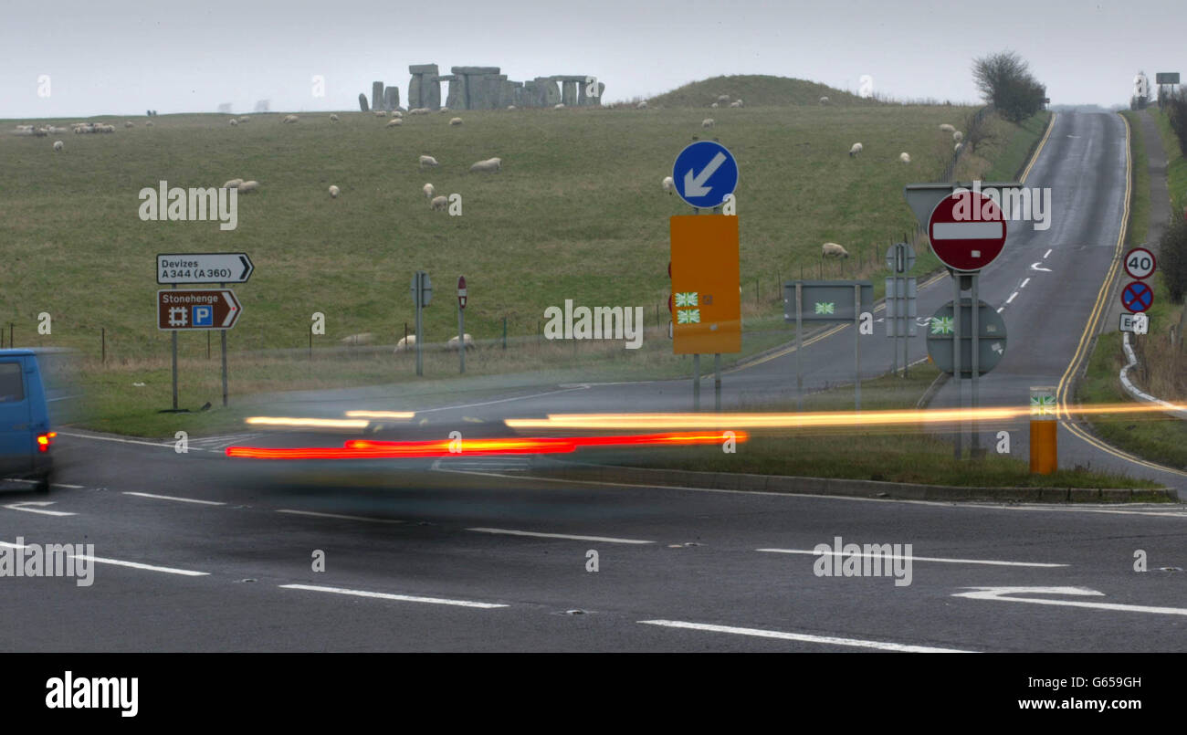 Transport improvements at Stonehenge Stock Photo