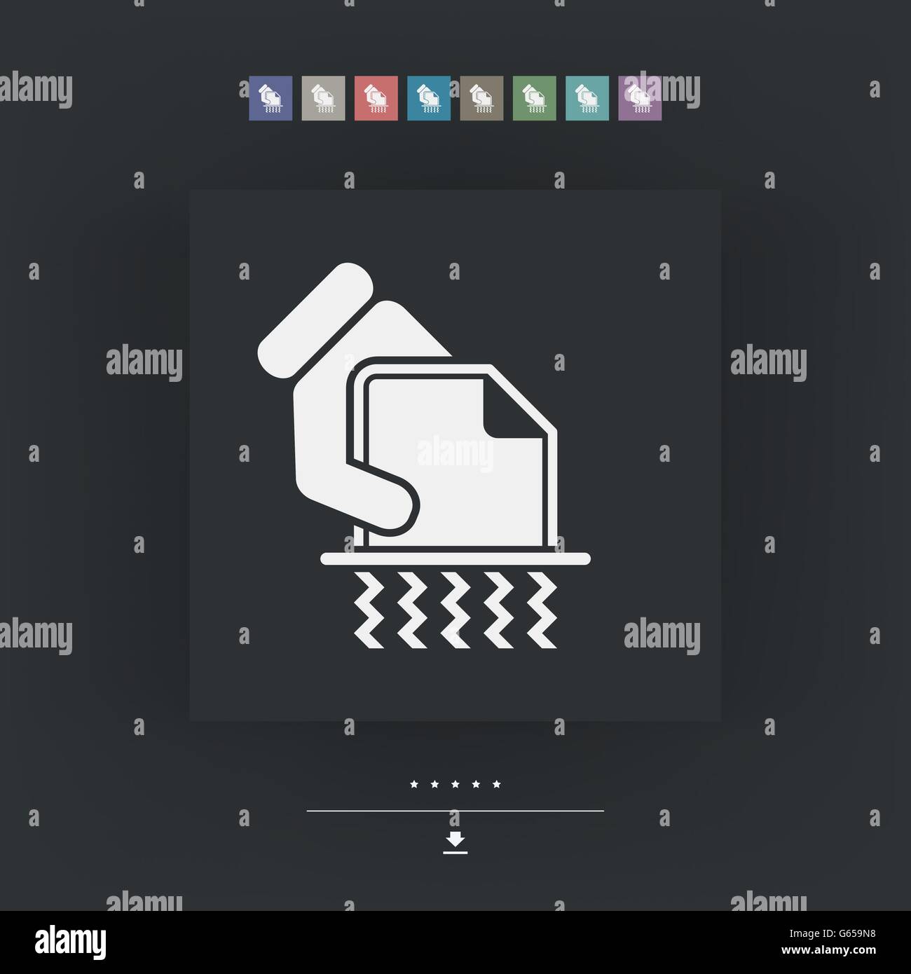 Shredder icon Stock Vector