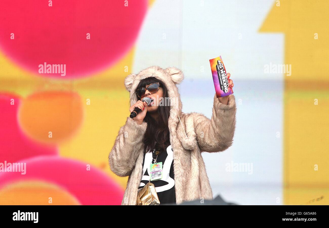 Jameela Jamil performs at Radio One's Big Weekend, at Ebrington Square