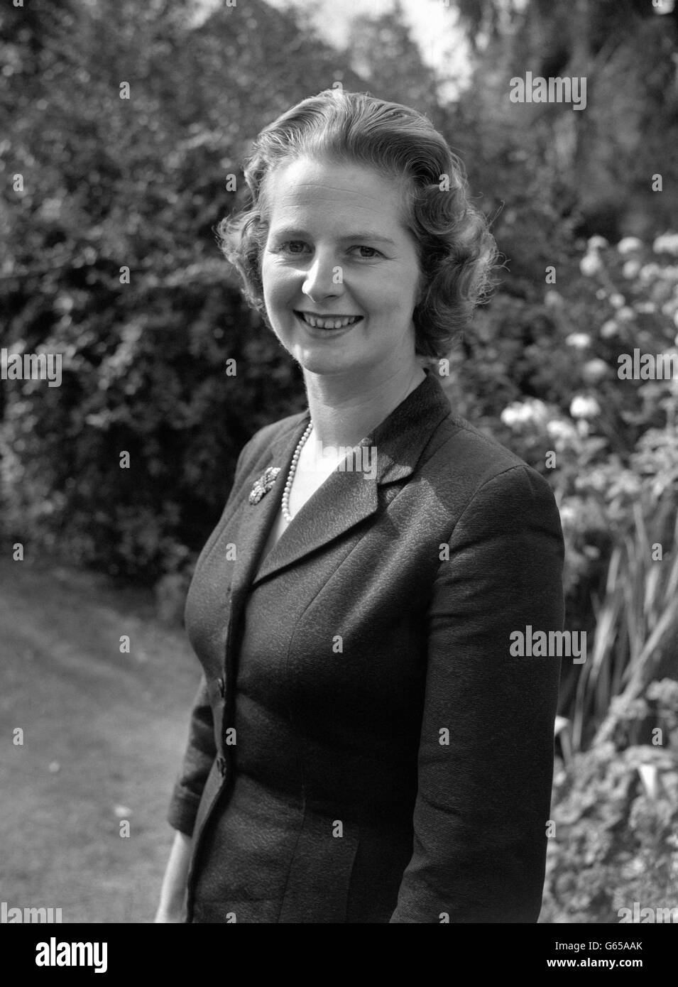 Politics - Margaret Thatcher in garden - 1959 Stock Photo