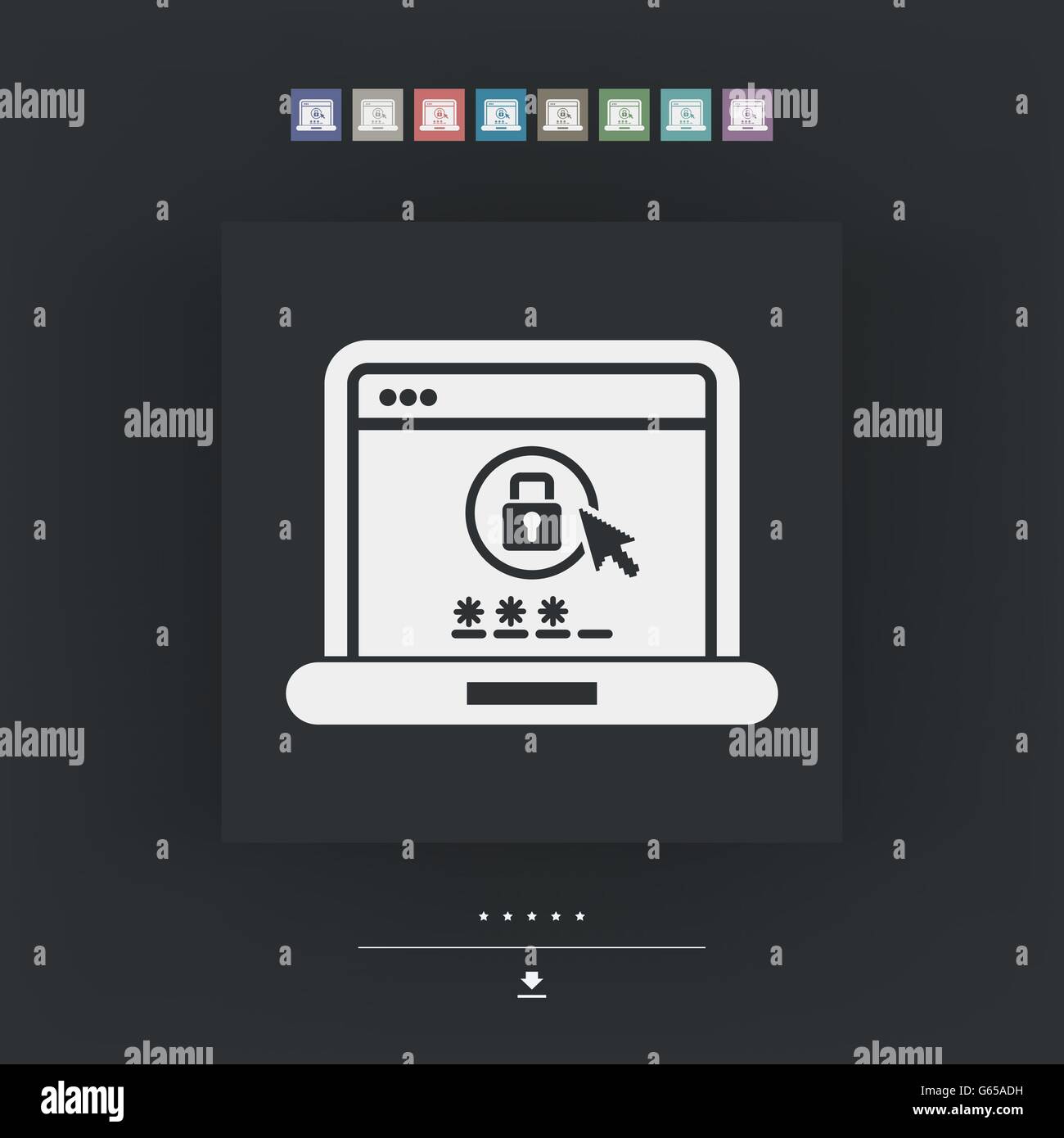 Computer password Stock Vector Images - Alamy