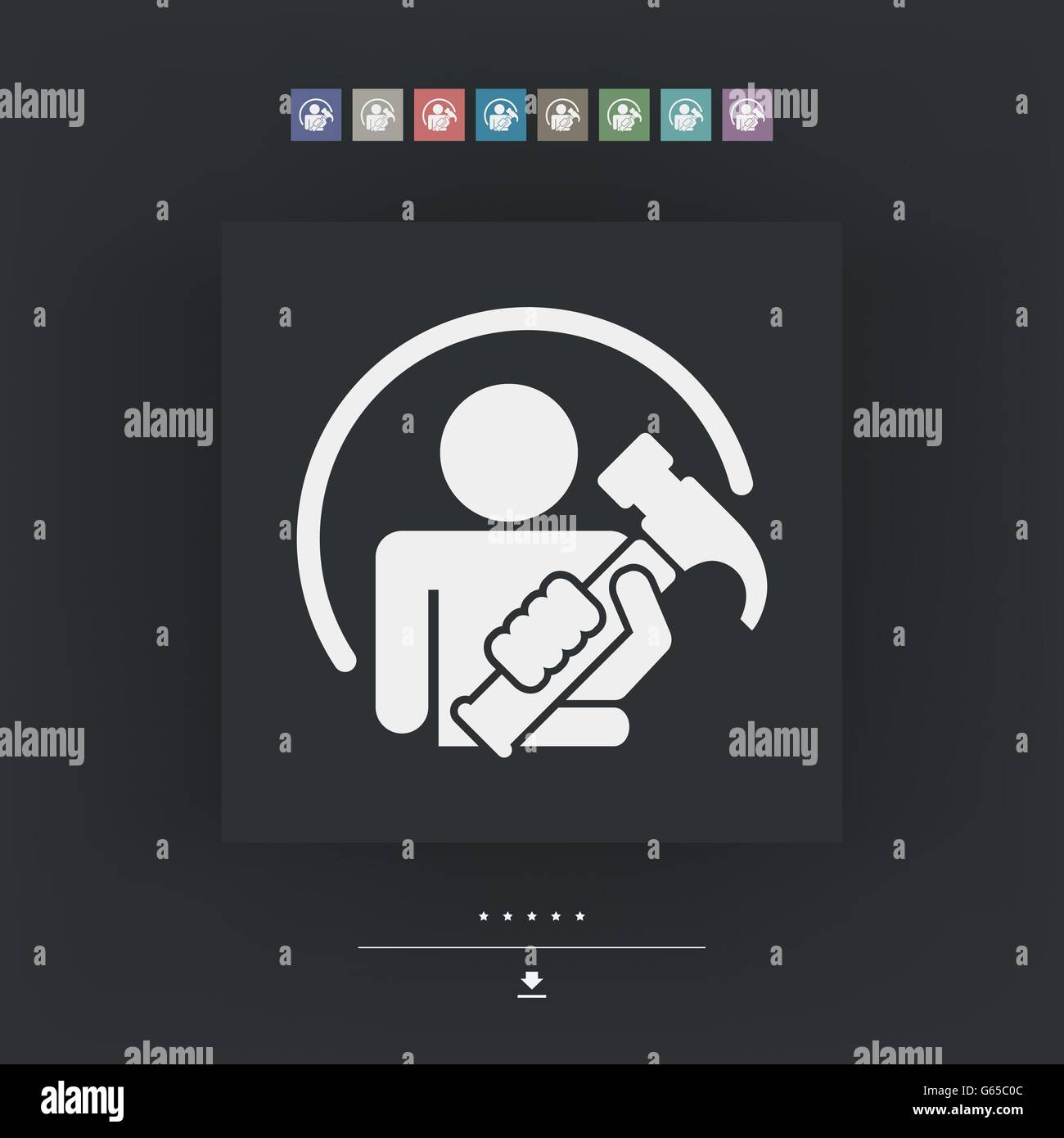 Worker icon Stock Vector