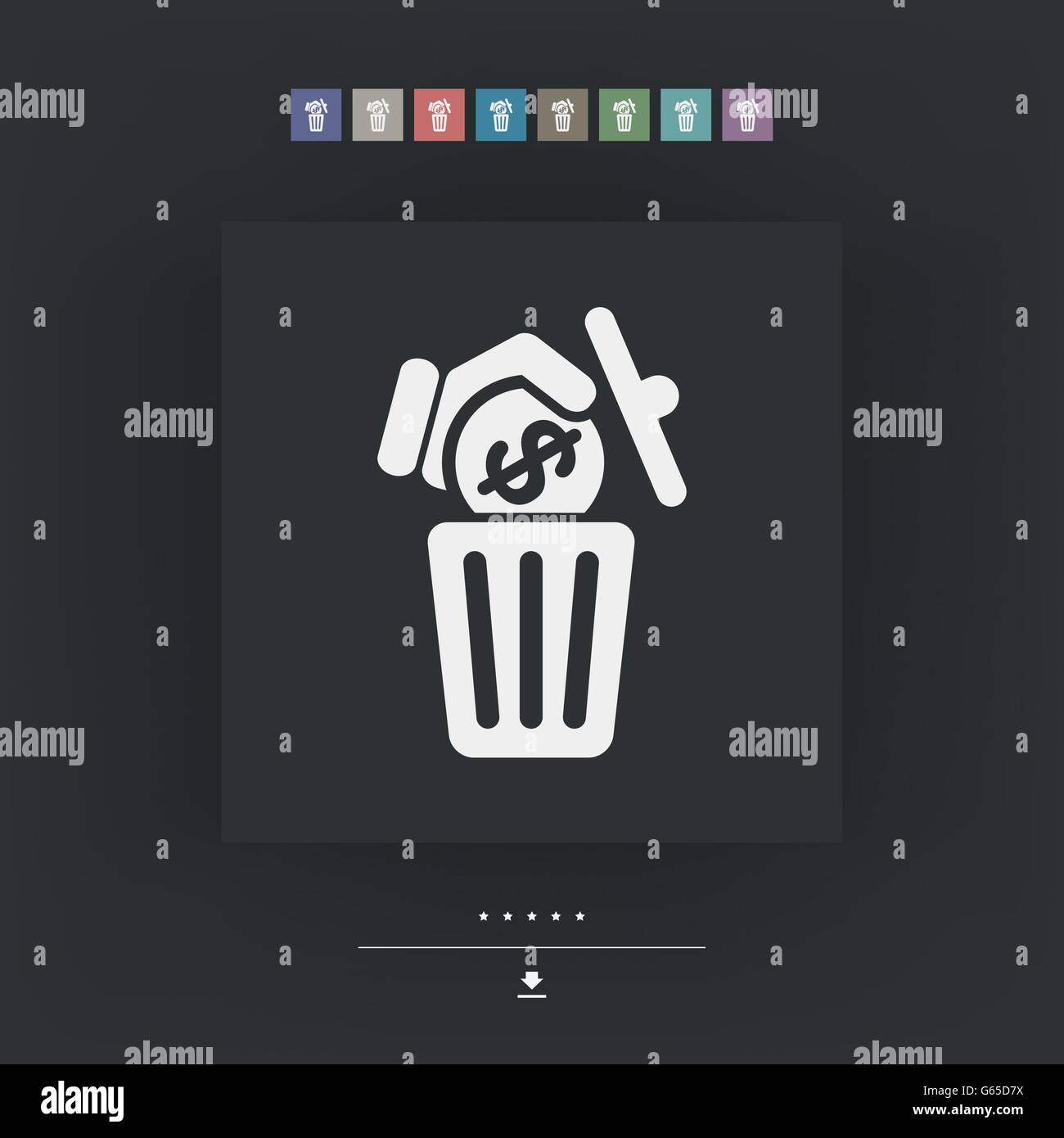 Waste of money Stock Vector