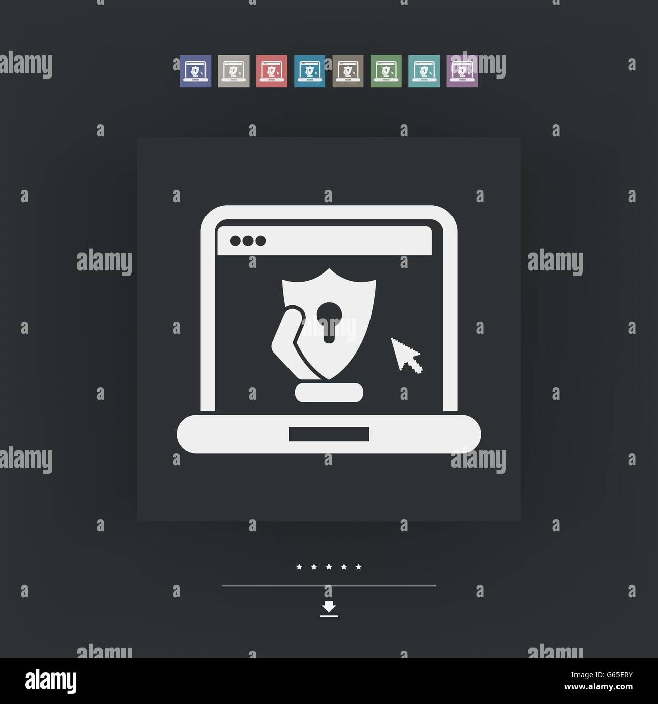 Pc computer shield protection Stock Vector Images - Alamy
