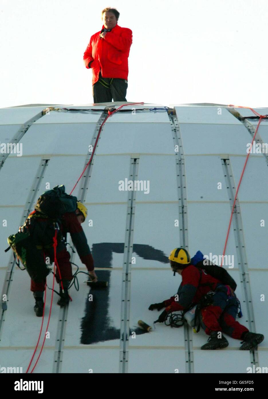 Greenpeace Nuclear Protest in Sizewell Stock Photo