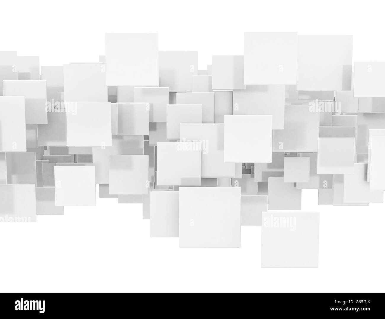 Abstract white square background isolated on white Stock Photo