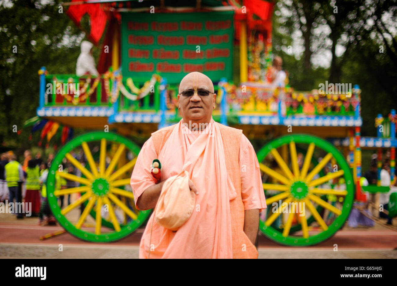 Hare Krishna Ratha-yatra Festival in London Stock Photo