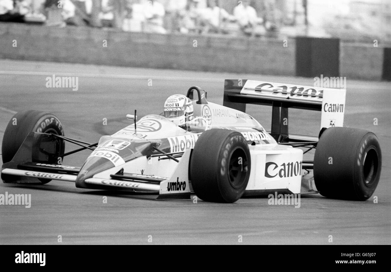 Motor Racing - British Grand Prix - Silverstone - Nigel Mansell - 1987 Stock Photo