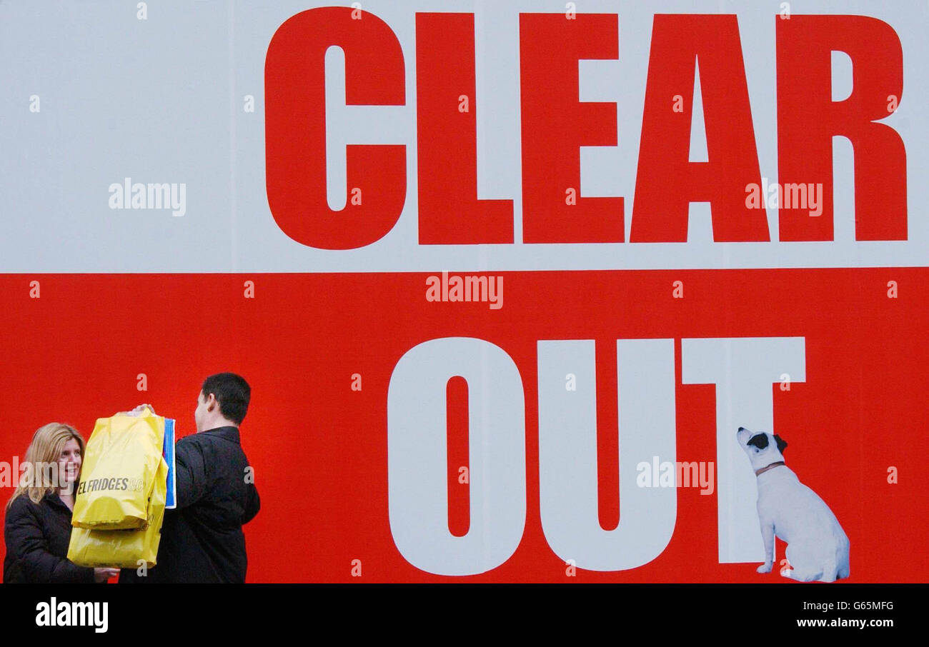 Sales begin Post Christmas Stock Photo Alamy