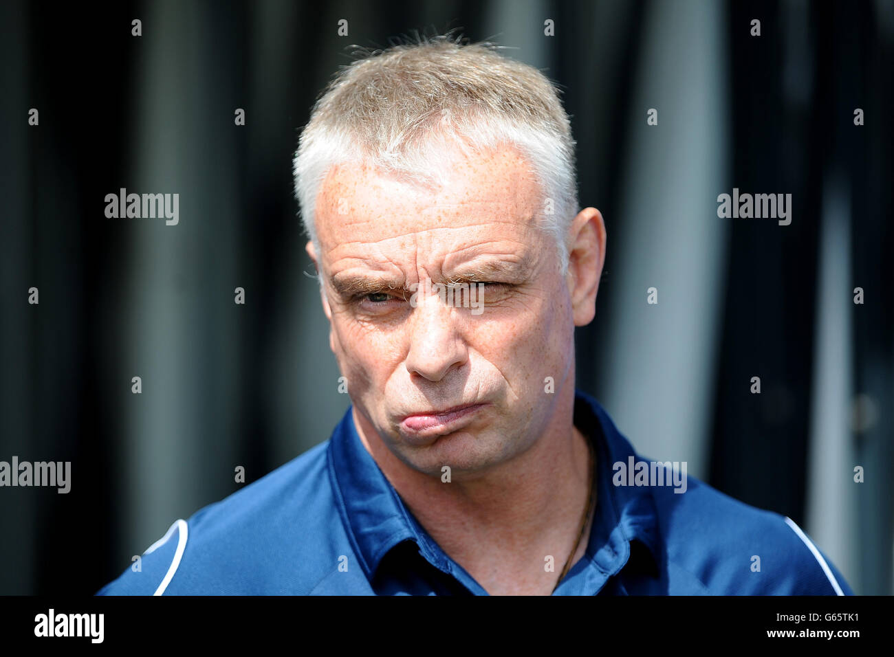 Rugby League - Super League - Warrington Wolves v Salford City Reds - Halliwell Jones Stadium. Brian Noble, Salford City Reds' Head Coach Stock Photo