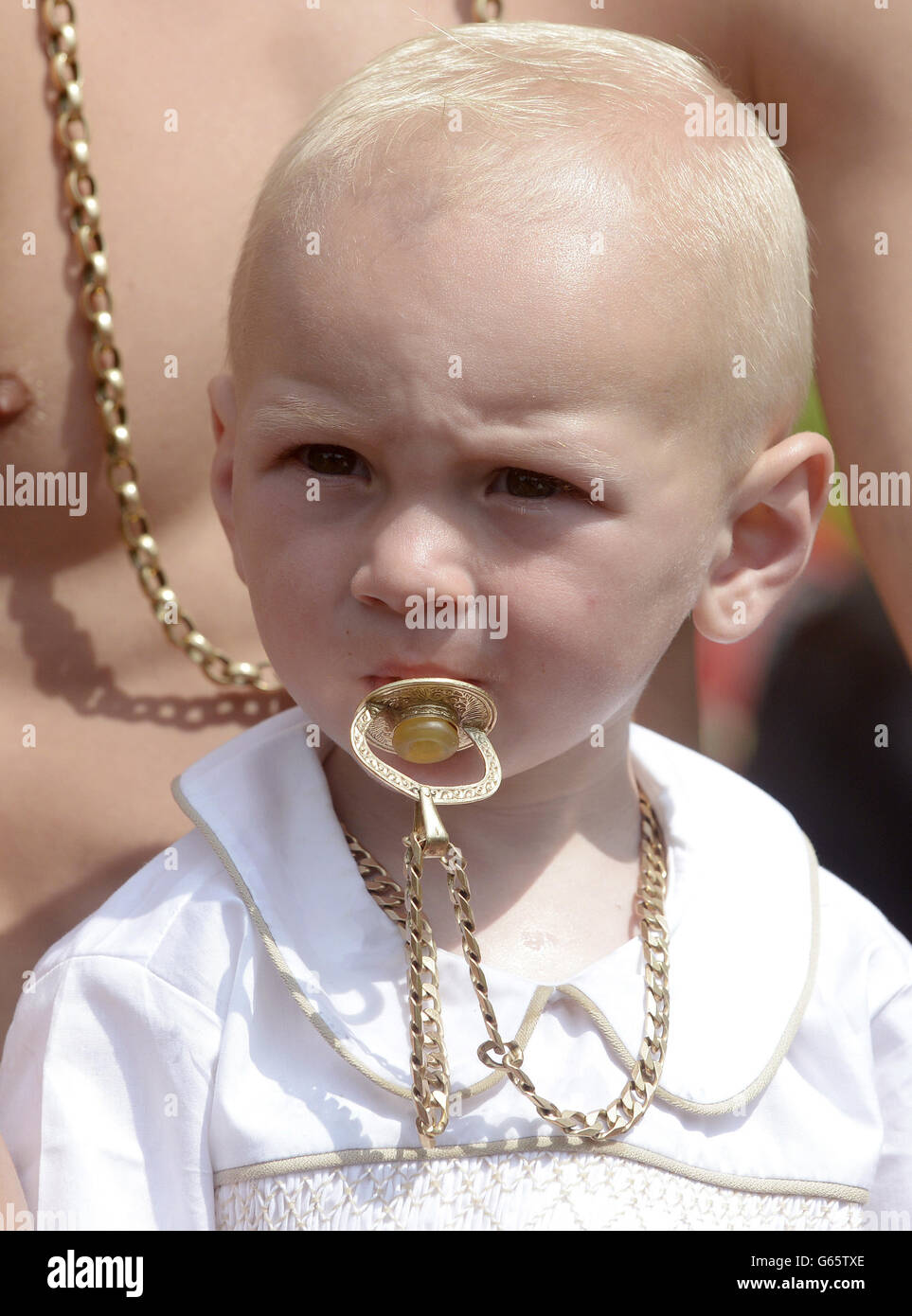 gold baby dummy