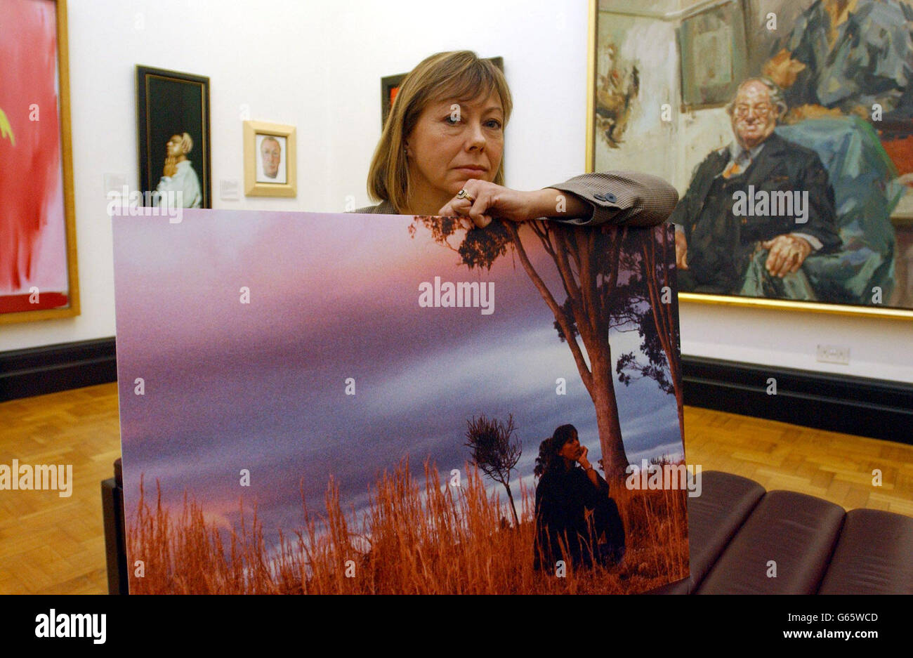 Actress Jenny Agutter showing her self portrait, during a preview of the national self portrait UK Campaign at the National Portrait Gallery. Stock Photo