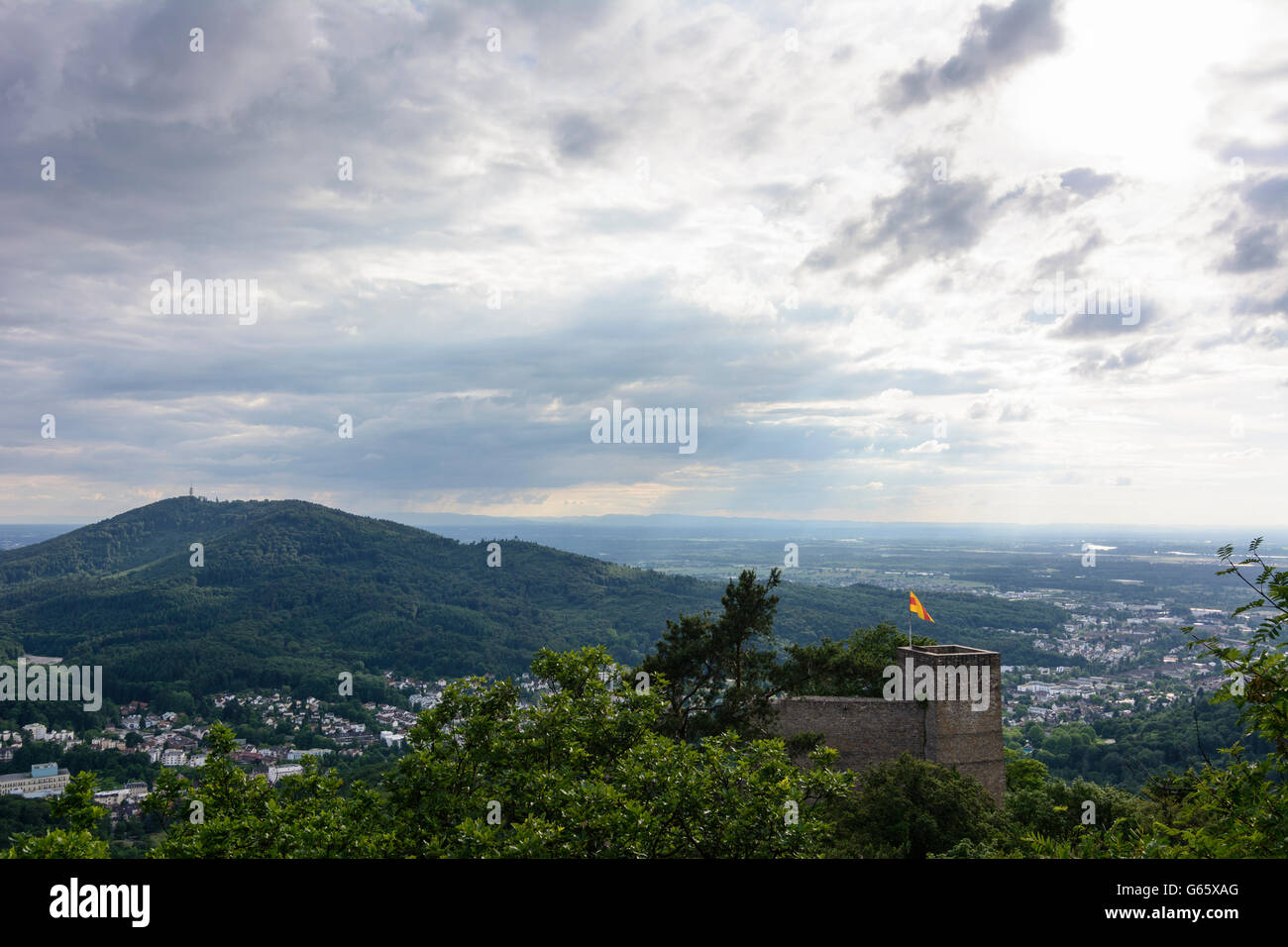 Hohenbaden Castle ( also Castle Hohenbaden, Old Castle ) and views of
