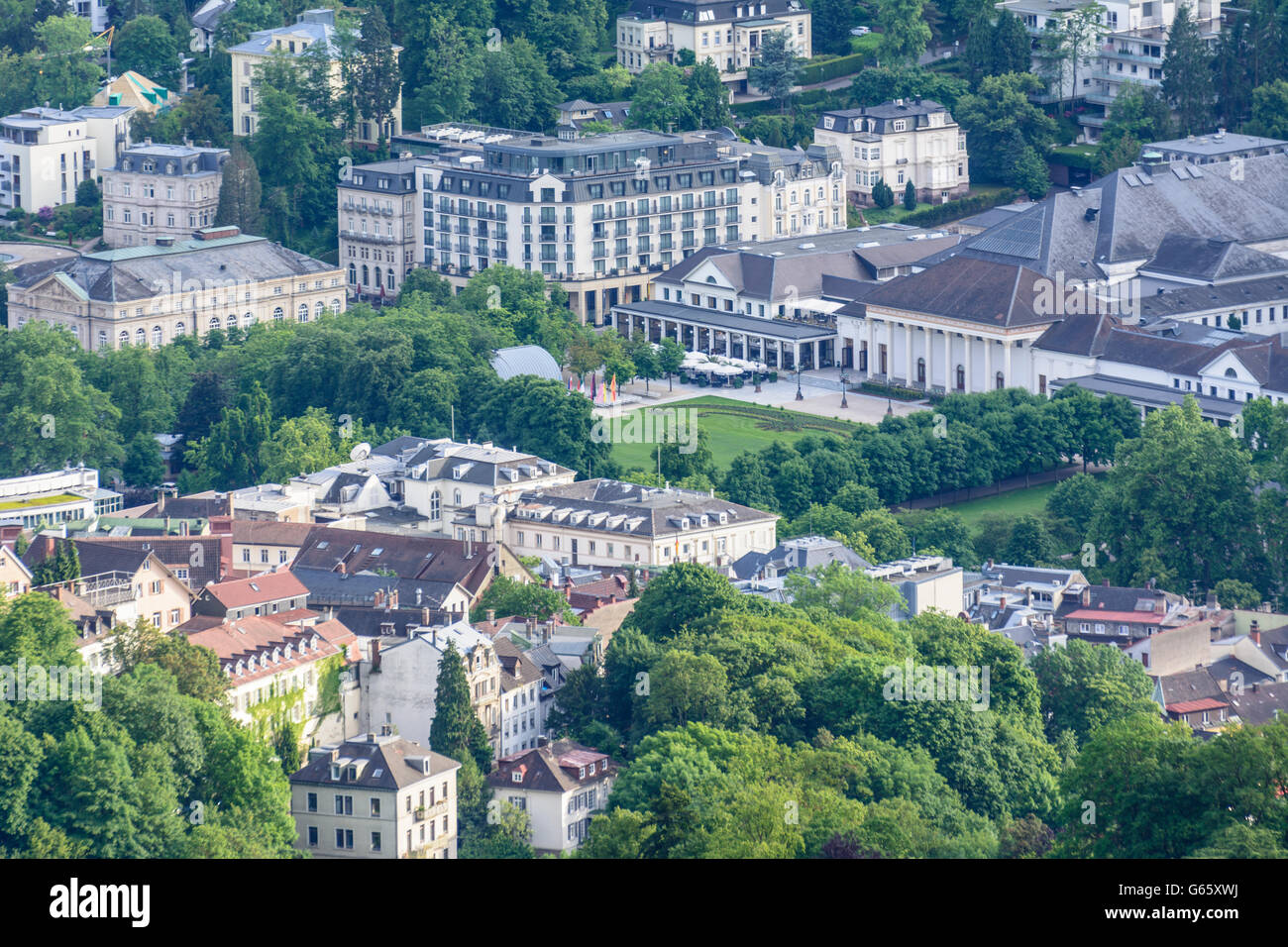 View of Baden- Baden with the Kurhaus, Baden-Baden, Germany, Baden-Württemberg, Schwarzwald, Black Forest Stock Photo